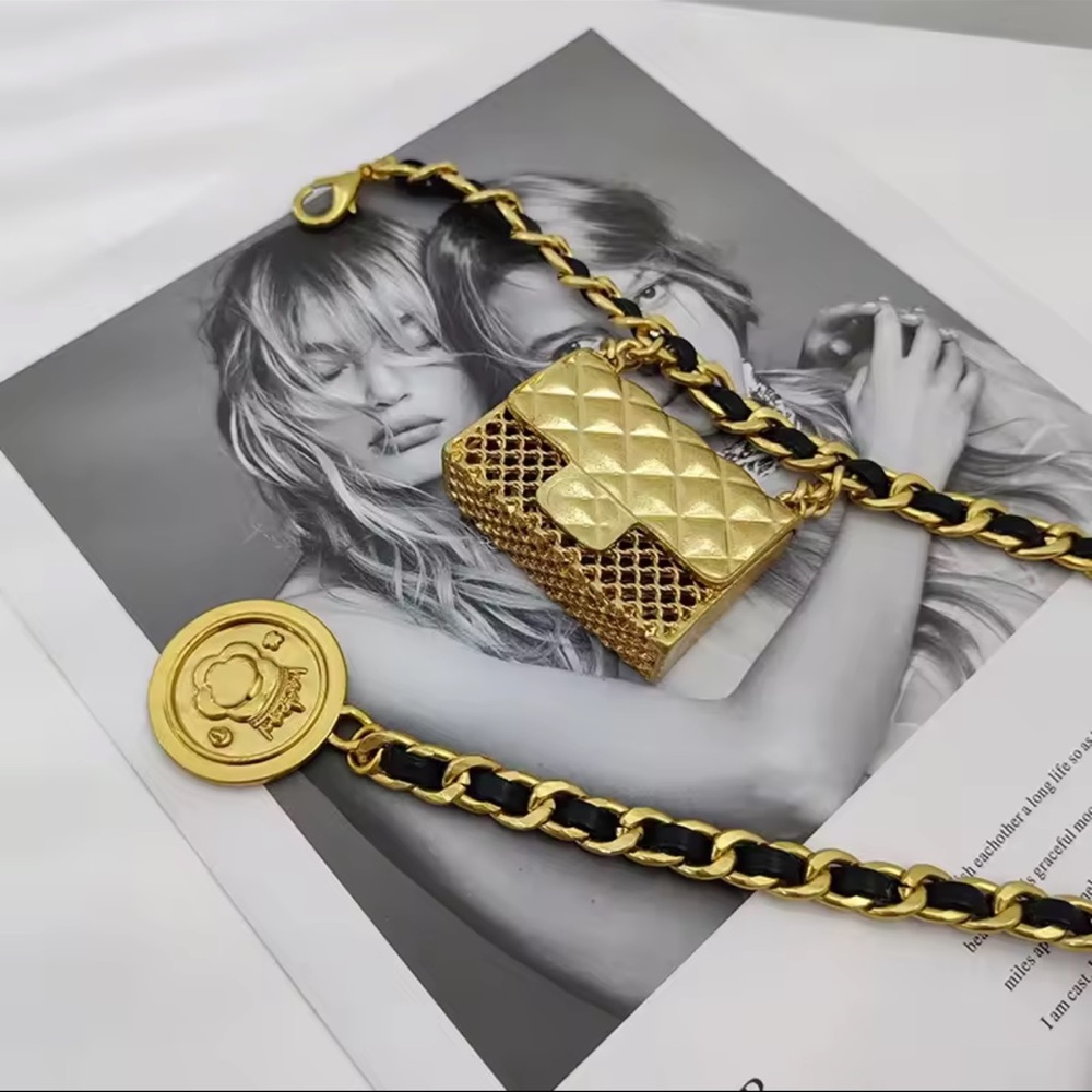 Gold Chain Bag Belt Fashion - Picture 6 of 11